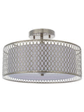 Gallery Home Keela ceiling light geometric metal fabric shade - British product