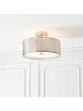 Gallery Home Keela ceiling light geometric metal fabric shade - British product