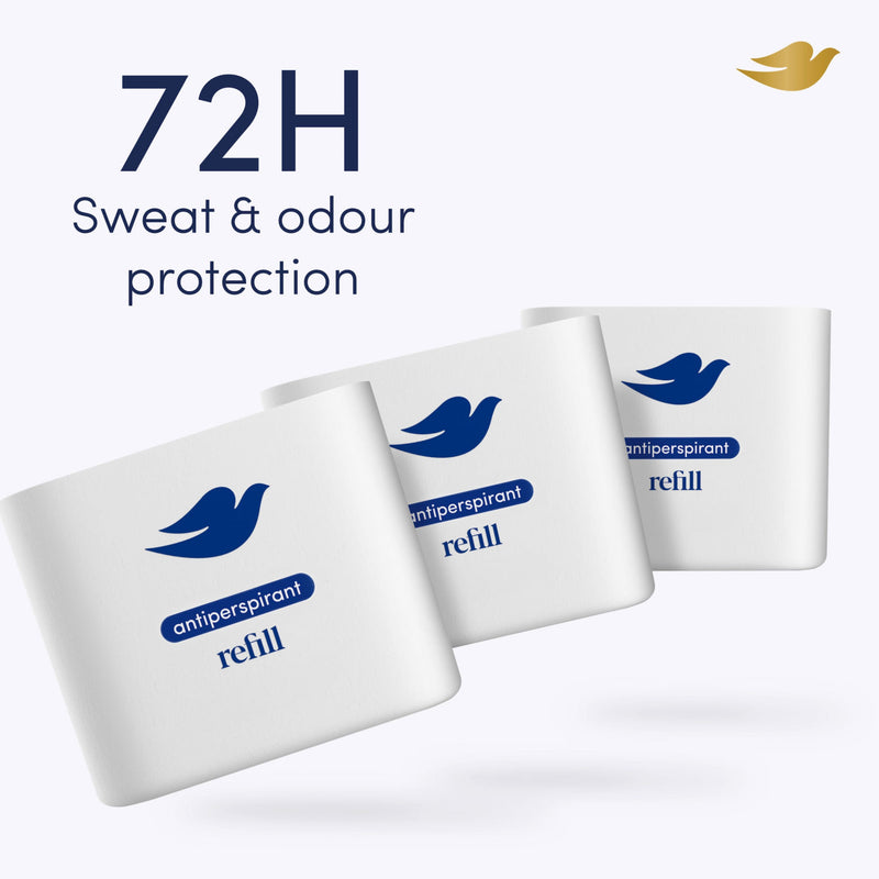 Dove refillable antiperspirant Violet & Tonka 35ml, imported from the UK
