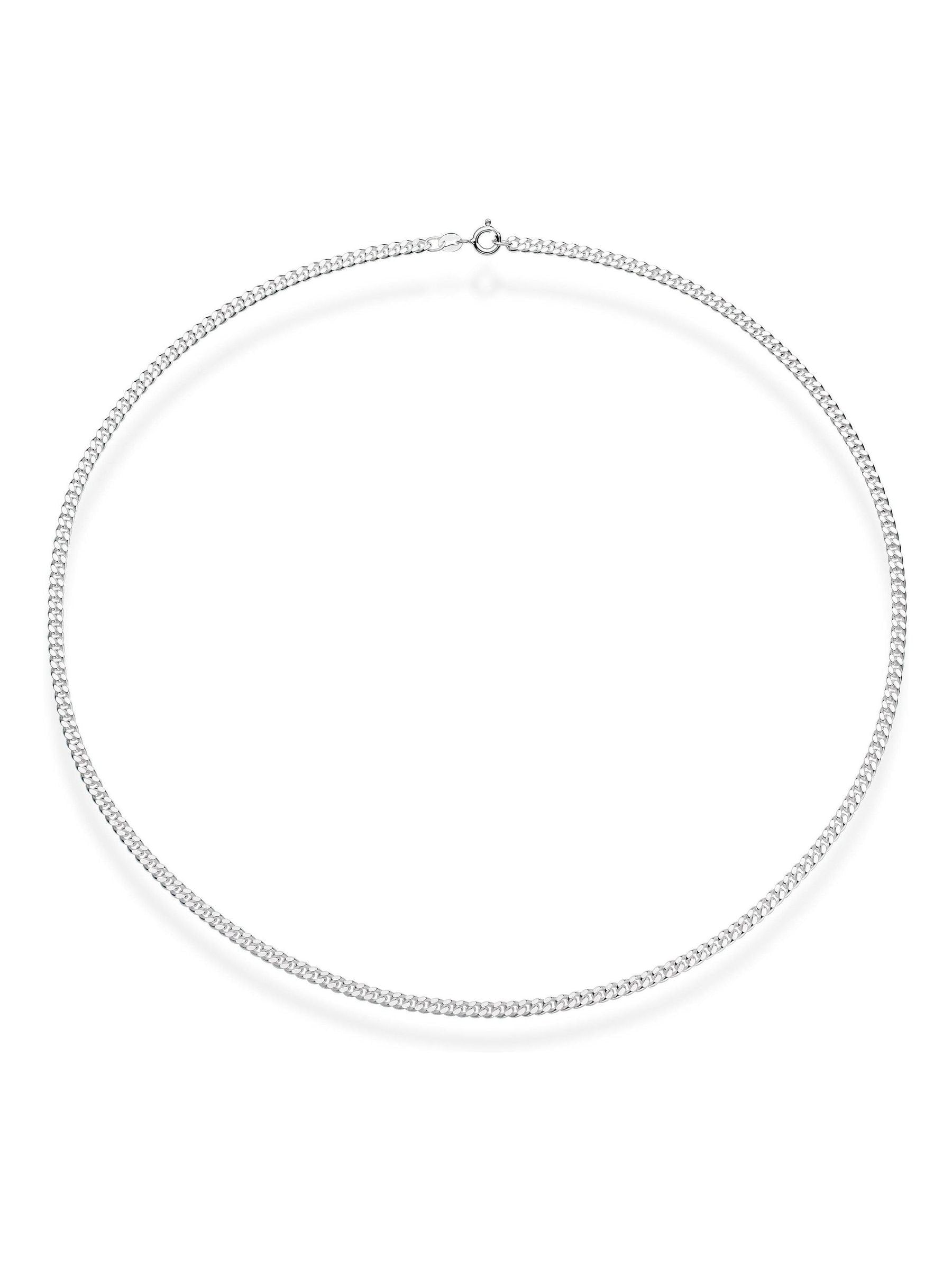 Sterling silver curb chain necklace 50cm (British brand)