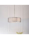Gallery Home Keela Silver Flush Ceiling Light