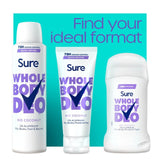Sure Rio Coconut whole body deodorant stick 48h, imported from the UK