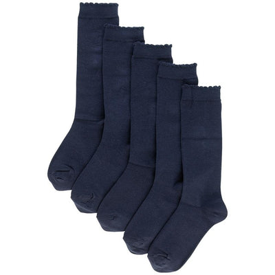 M&S M&S Girls Cotton Knee High Socks Navy Shoe Size 6-8.5- Buy online at McGrocer