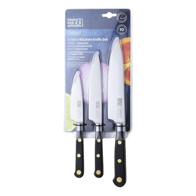 Taylors Eye Witness 3 piece kitchen knife set - British product