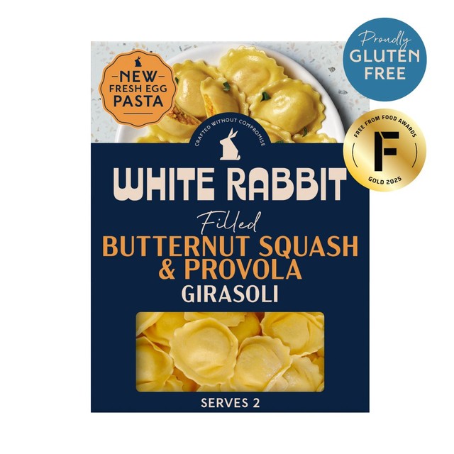 White Rabbit Gluten Free Butternut Squash & Sage Girasoli Pasta 250g (British brand)