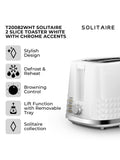Tower White Solitaire 2 slice toaster (British brand)