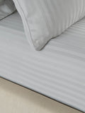 Catherine Lansfield grey satin stripe fitted sheet - British product
