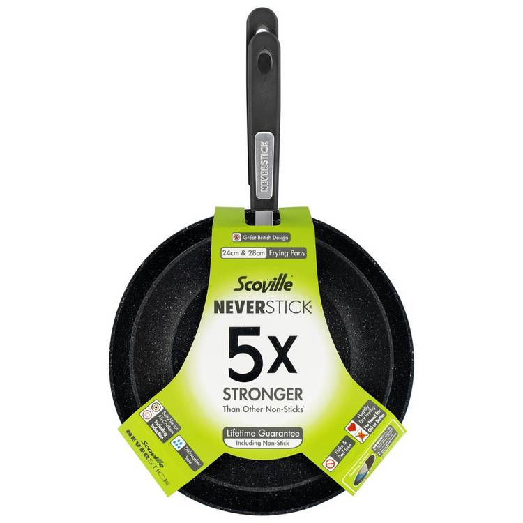 Scoville 2 piece non-stick frying pan set 24cm 28cm - British product