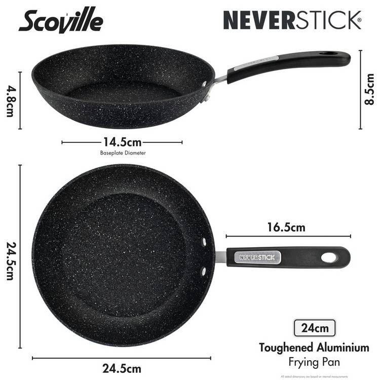 Scoville 2 piece non-stick frying pan set 24cm 28cm - British product