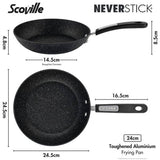 Scoville 2 piece non-stick frying pan set 24cm 28cm - British product