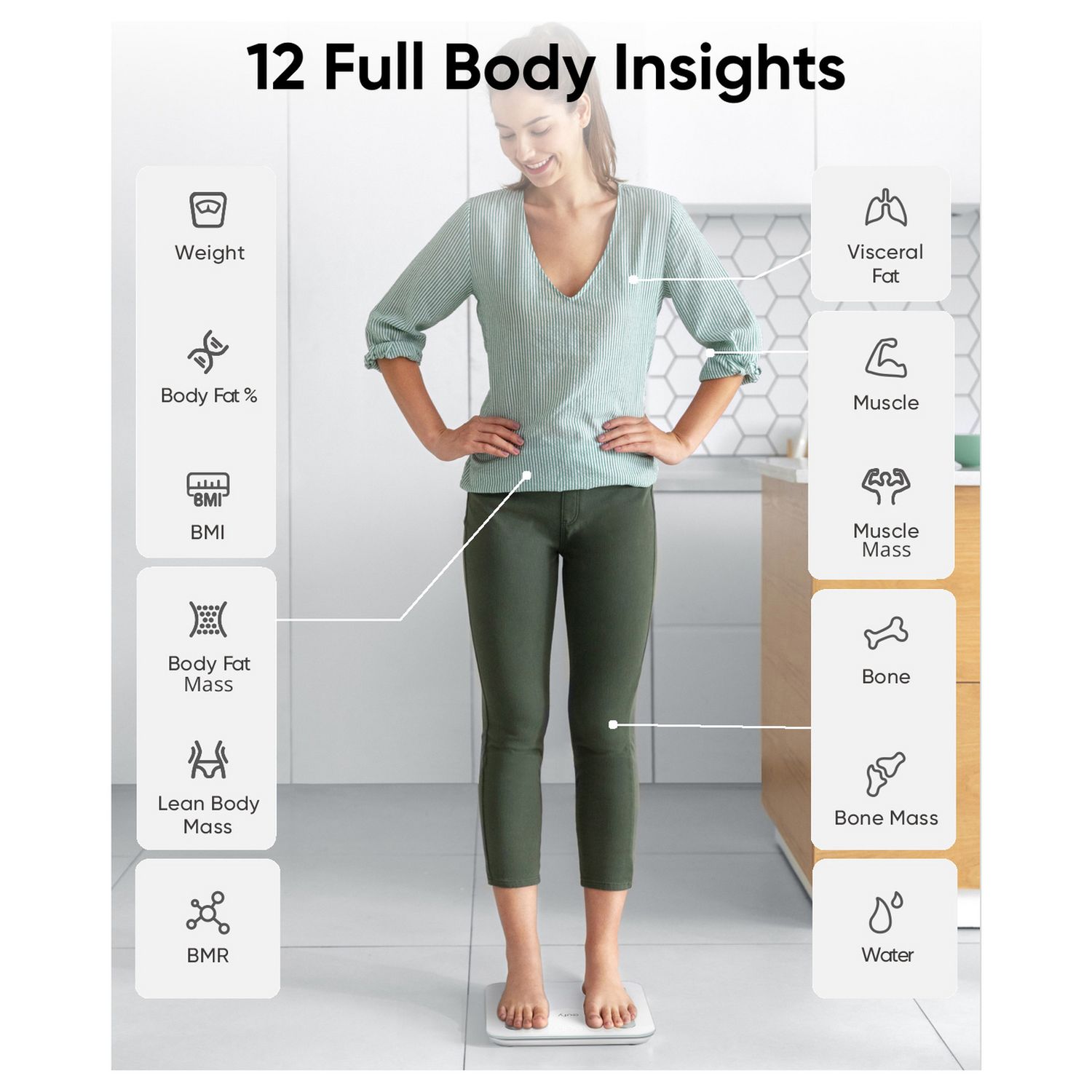 Eufy C2 smart digital body scale white, UK version