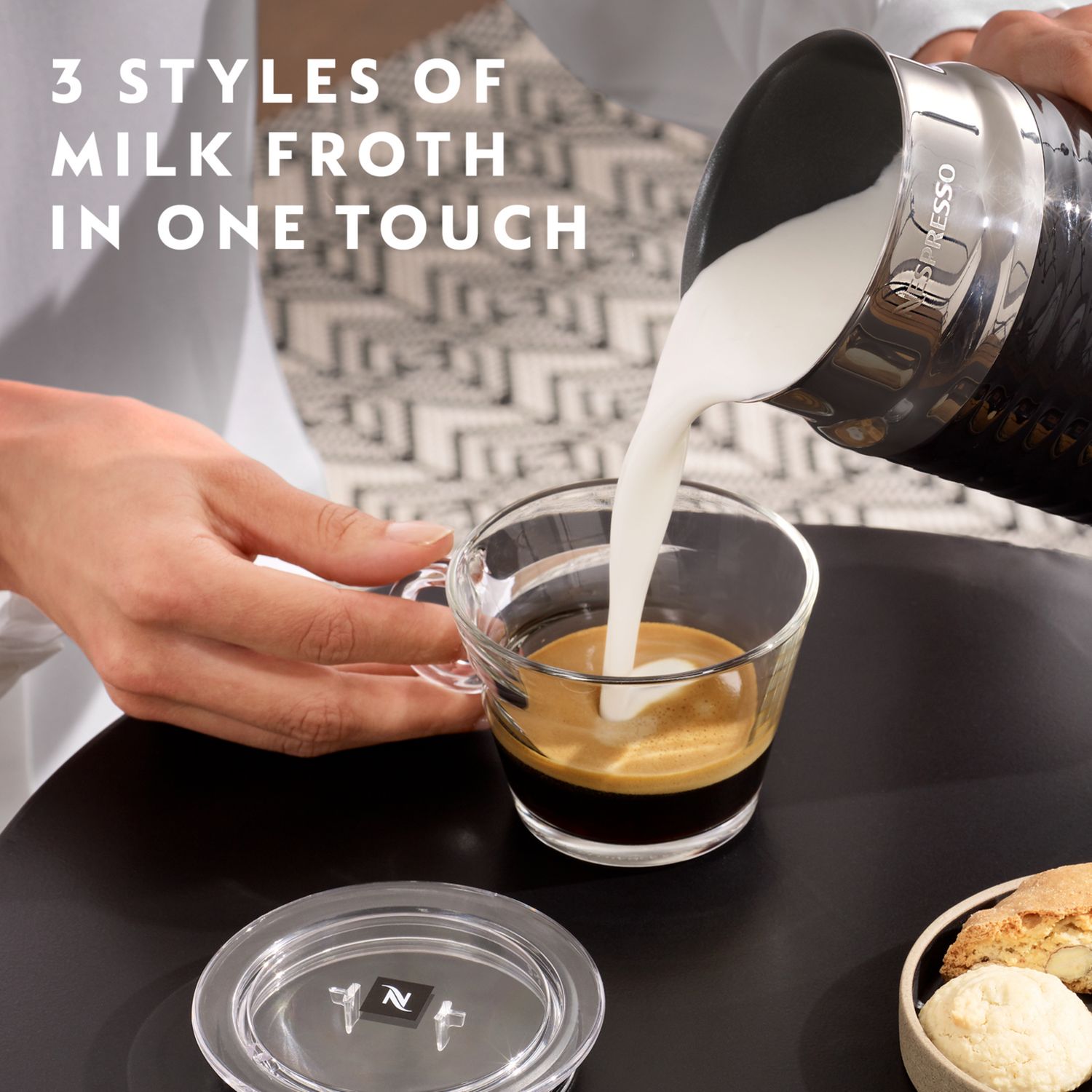 Nespresso Vertuo Pop Barista Bundle coffee machine with Aeroccino, UK version