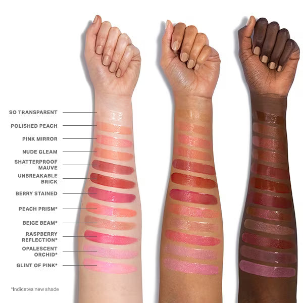 Morphe Dripglass Glazed Lip Gloss Peach Prism, imported from the UK
