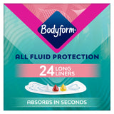 Bodyform All Fluid Protection Long Panty Liners 24 pack - British product