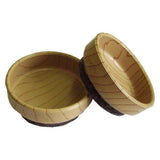 Felt Gard castor cups wood effect 60mm - British product
