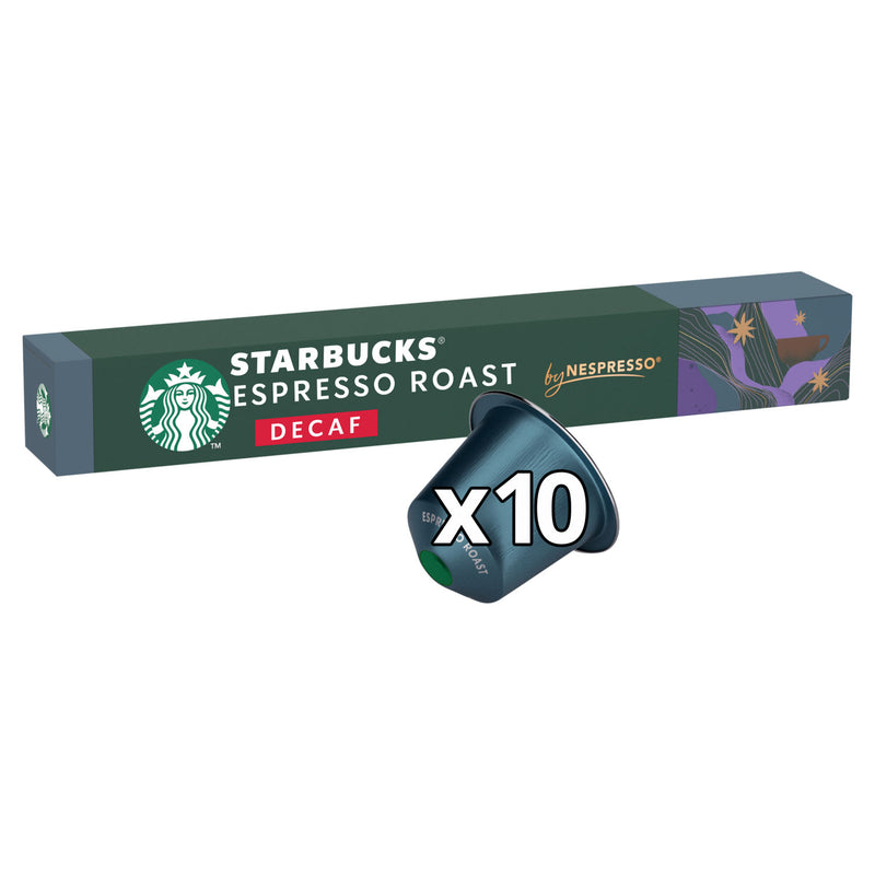Starbucks decaf dark espresso roast coffee pods 10 pack (British brand)