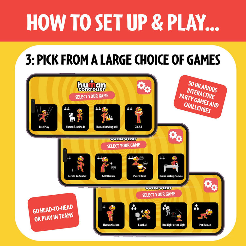 Human Controller party game - British product