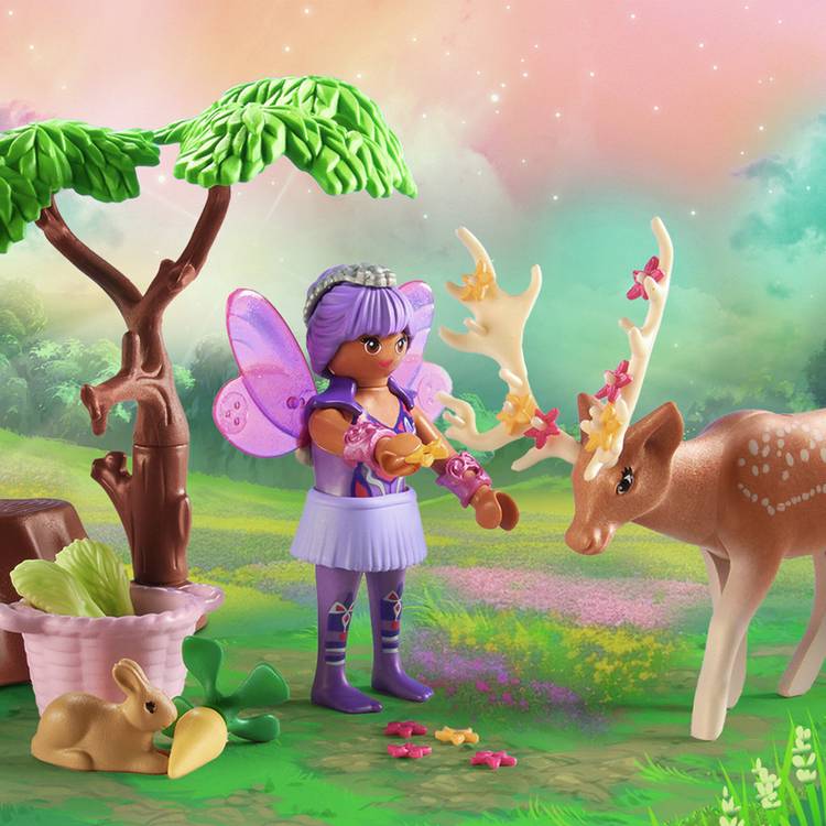 Playmobil fairy figures forest animals playset, UK version