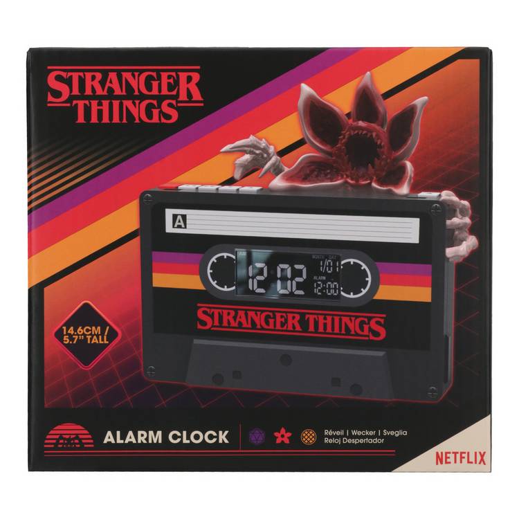 Stranger Things Demogorgon cassette alarm clock 14.6cm (British brand)