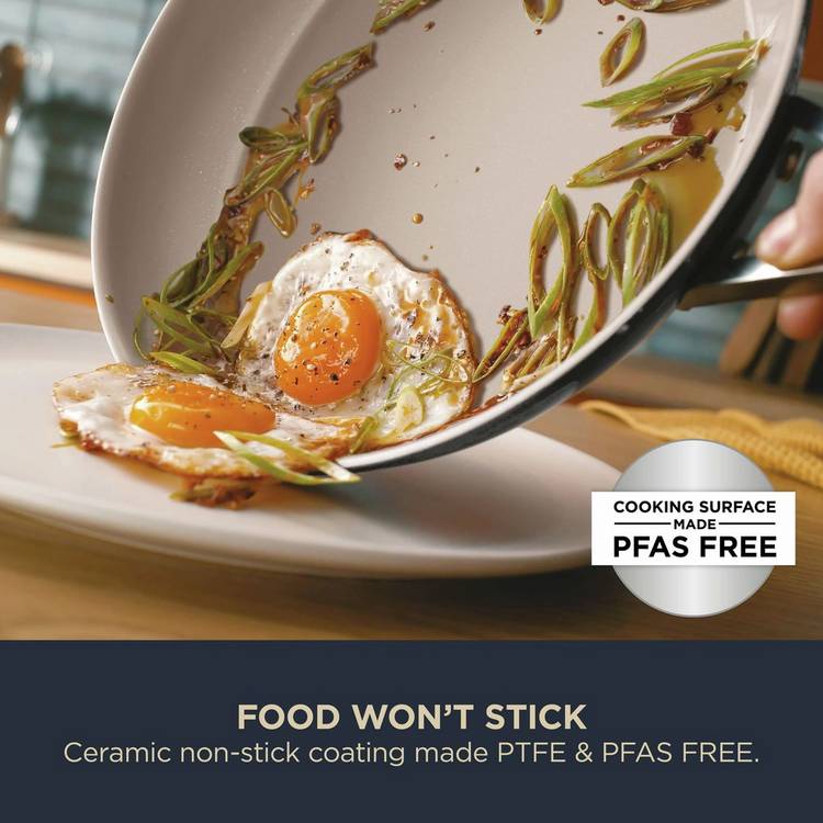 Ninja Ceramic Pro 5-piece aluminium pan set black (British brand)