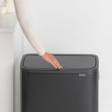 Brabantia Bo 60L touch bin matt black, UK version