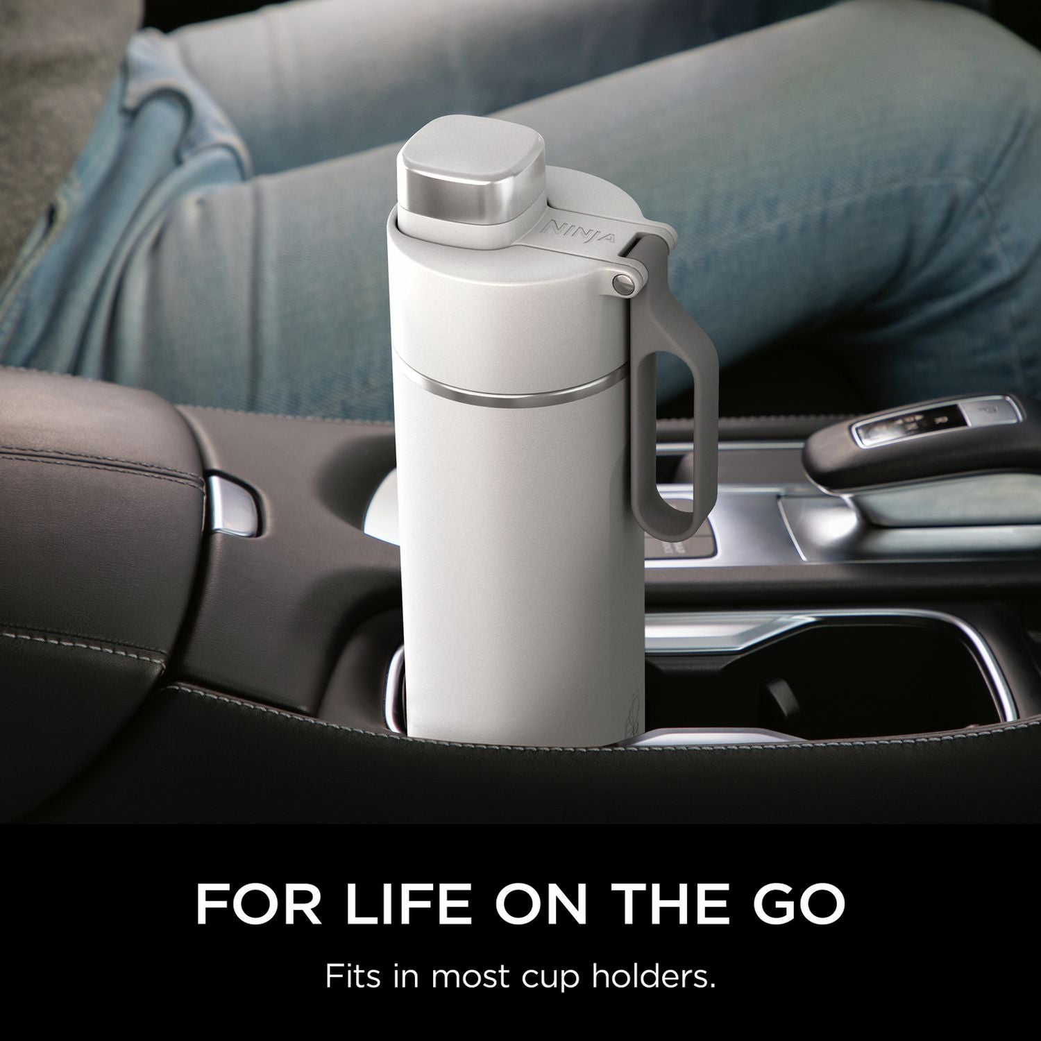 Ninja white travel bottle 700ml, imported from the UK