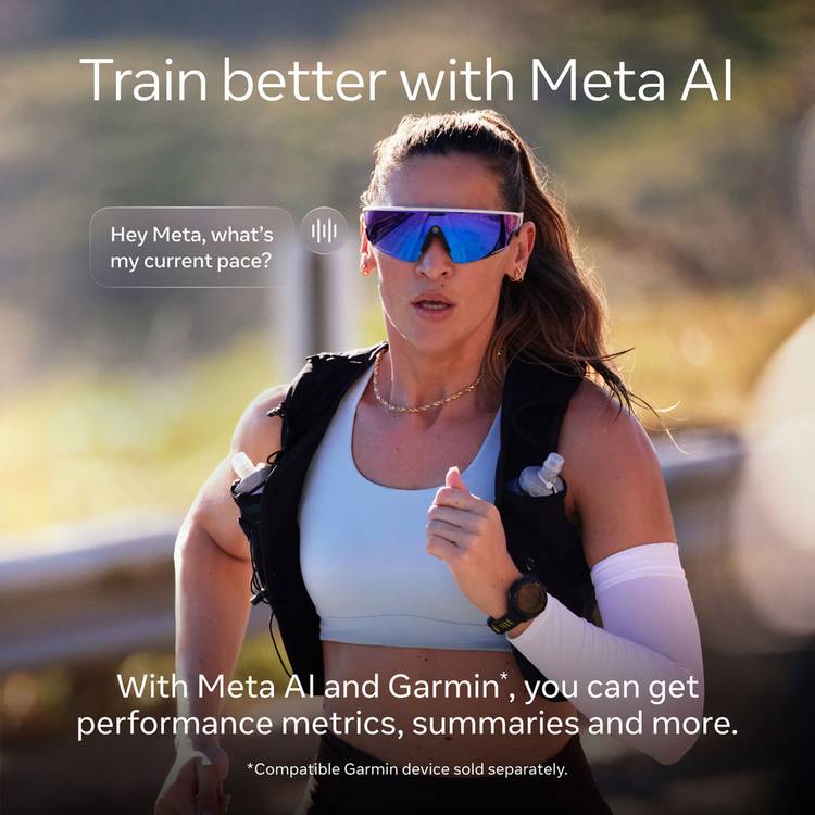 Oakley Meta Vanguard smart glasses white Prizm Black lens, imported from the UK