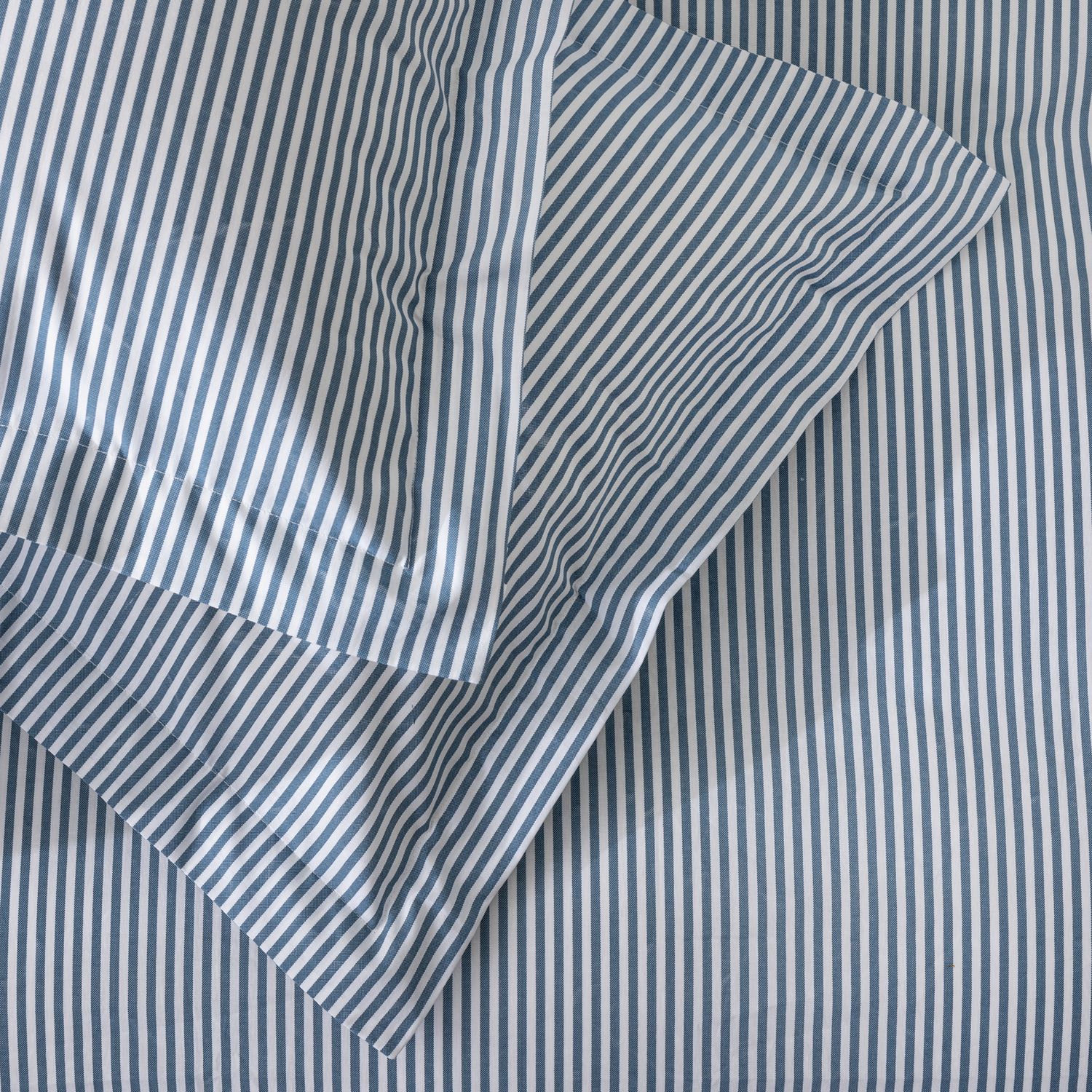 Habitat toddler bedding set denim stripe Oxford edge (British brand)