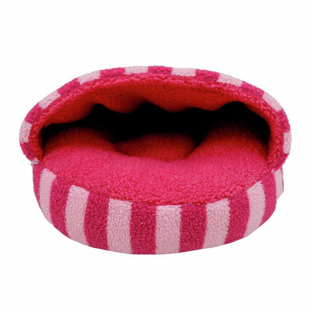 Rosewood striped cosy cat cave pink 40cm (British brand)