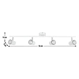 Argos Home 4-light bar light in matt white, imported from the UK