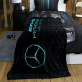 Mercedes F1 fleece throw black 150x100cm, UK version