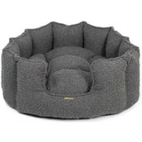 Lords & Labradors high wall dog bed granite boucle small, imported from the UK