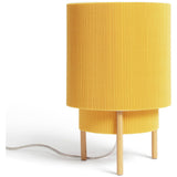 Habitat yellow pleated column table lamp, UK version