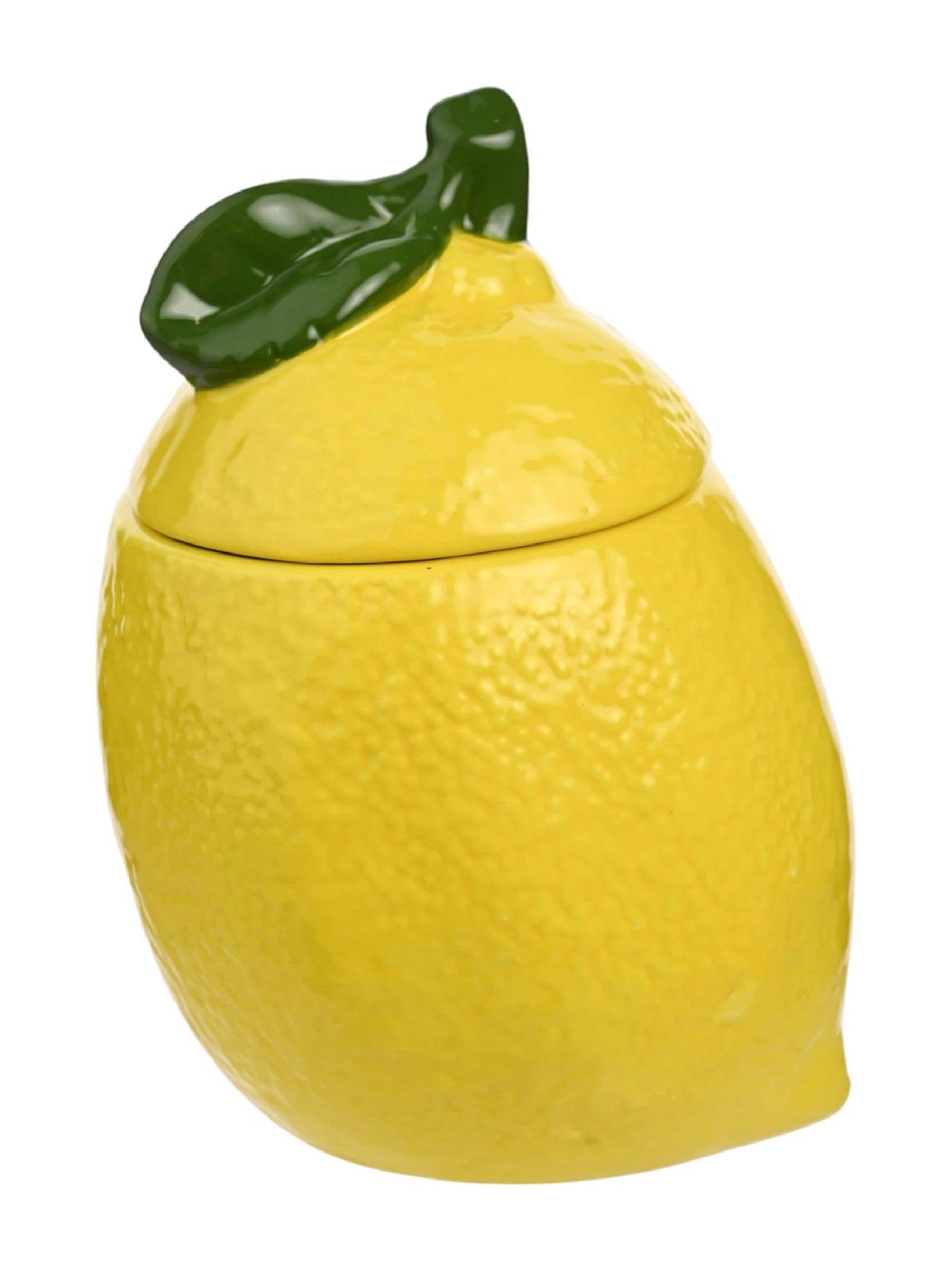 Widdop yellow lemon sugar jar 13cm, UK version