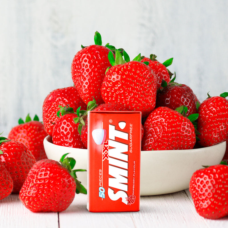 Smint strawberry sugar-free mints 50 pieces 35g (British brand)