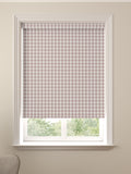Rose pink gingham made to measure roller blind, UK version