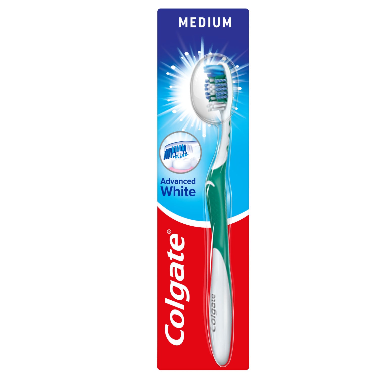 Colgate Advanced White Medium Manual Toothbrush - British product