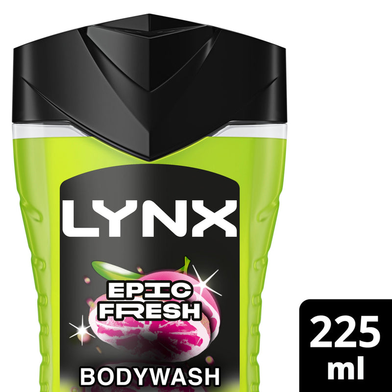 Lynx Epic Fresh body wash 225ml, imported from the UK