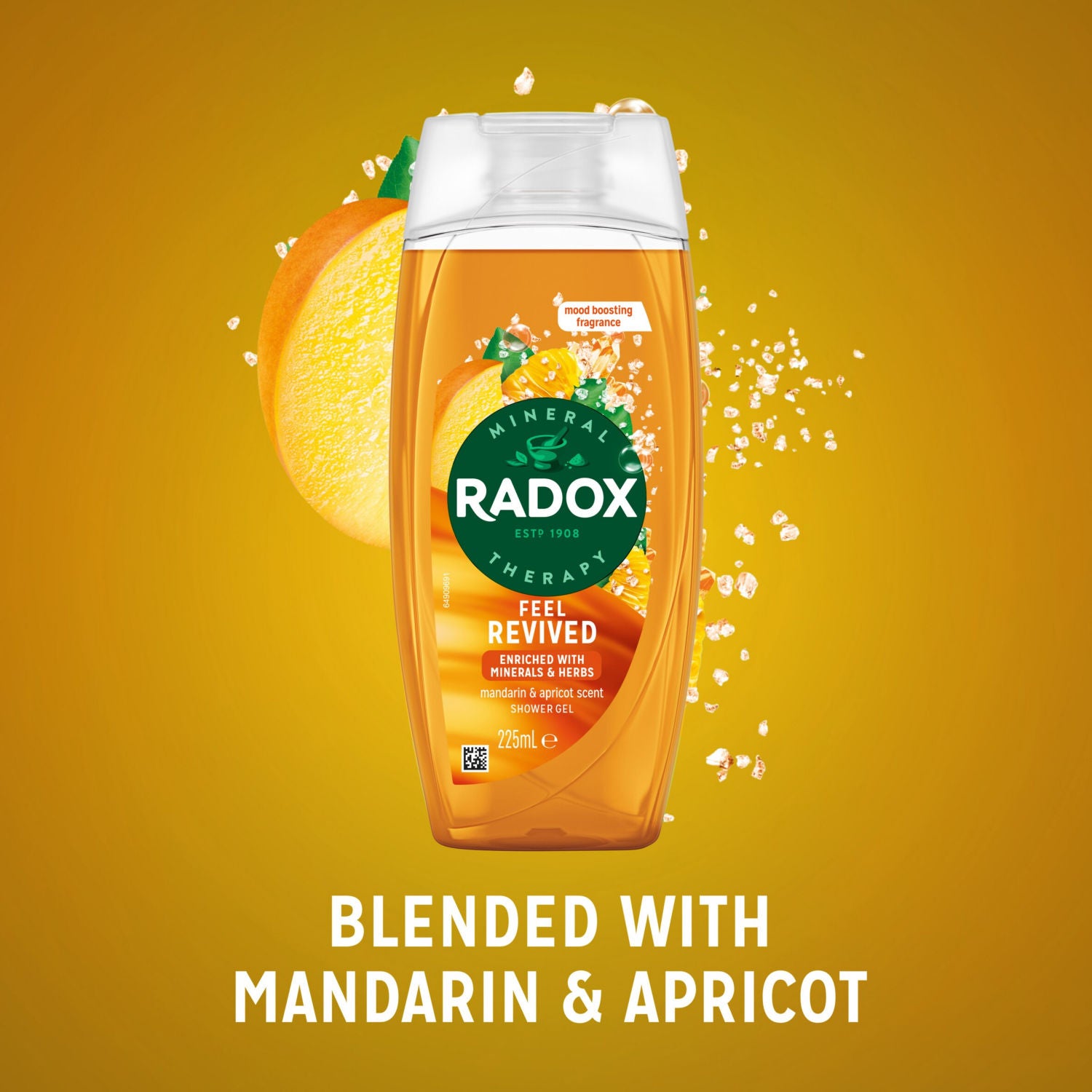 Radox Feel Revived shower gel 225 ml, imported from the UK