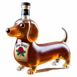 Leaper dachshund shaped whiskey decanter, UK version