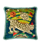 Emma J Shipley velvet snow leopard cushion 46cm x 46cm - British product
