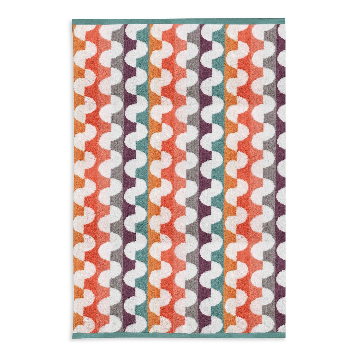 Habitat multicolour geo tufted bath sheet 150x100cm, imported from the UK