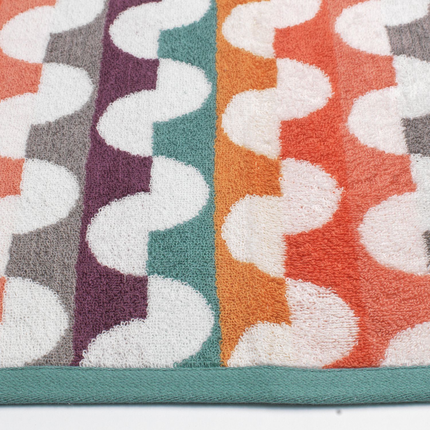 Habitat multicolour geo tufted bath sheet 150x100cm, imported from the UK