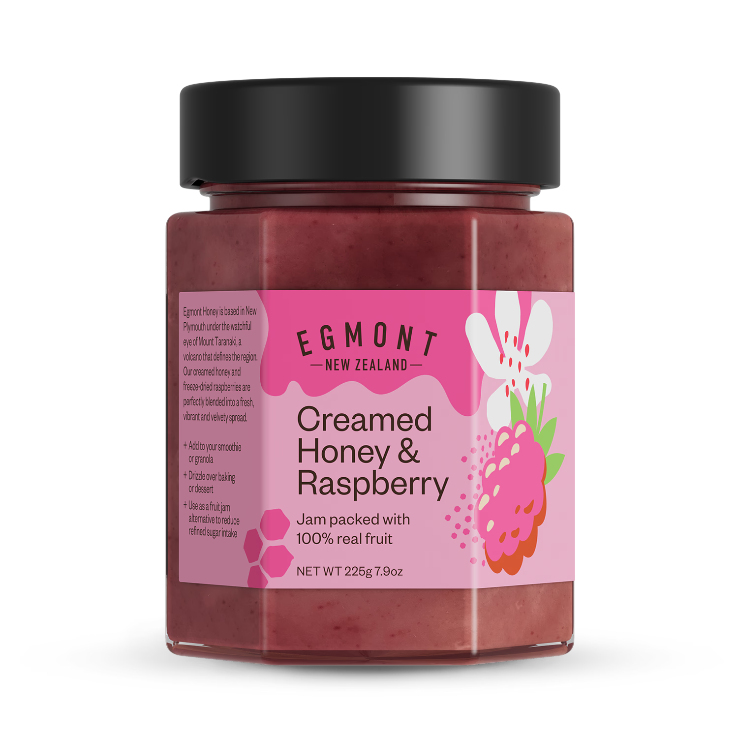 Egmont Creamed Honey & Raspberry 225g - British product