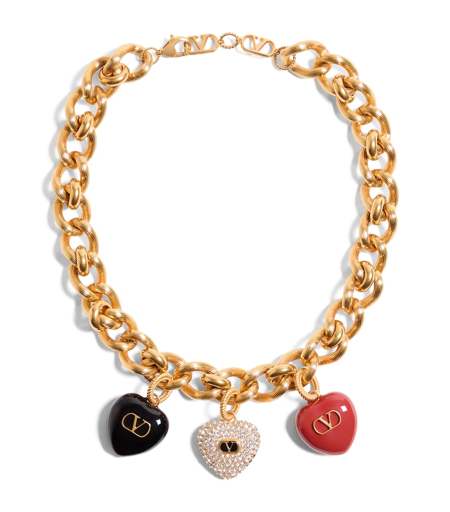Valentino Garavani Crystal Coeur Royal necklace 45cm, UK version