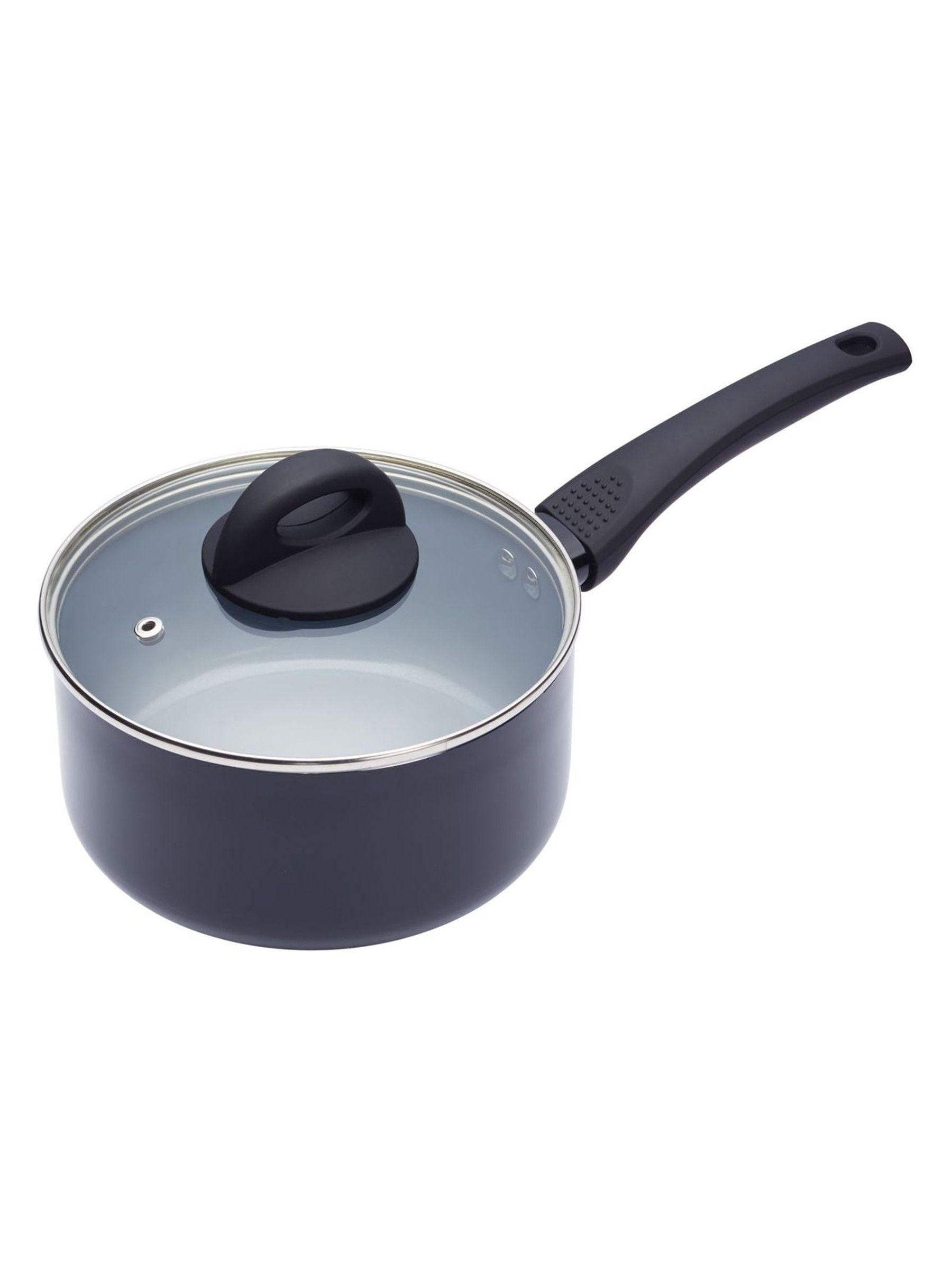 Masterclass Grey Ceramic Coated Saucepan 18cm, imported from the UK