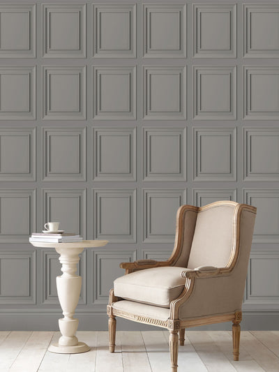 Next Laura Ashley Pale Steel Redbrook Wallpaper Sample A4- Buy online at McGrocer