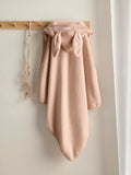 Mamas & Papas pink wildflower hooded towel 75x75cm, imported from the UK
