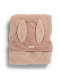 Mamas & Papas pink wildflower hooded towel 75x75cm, imported from the UK