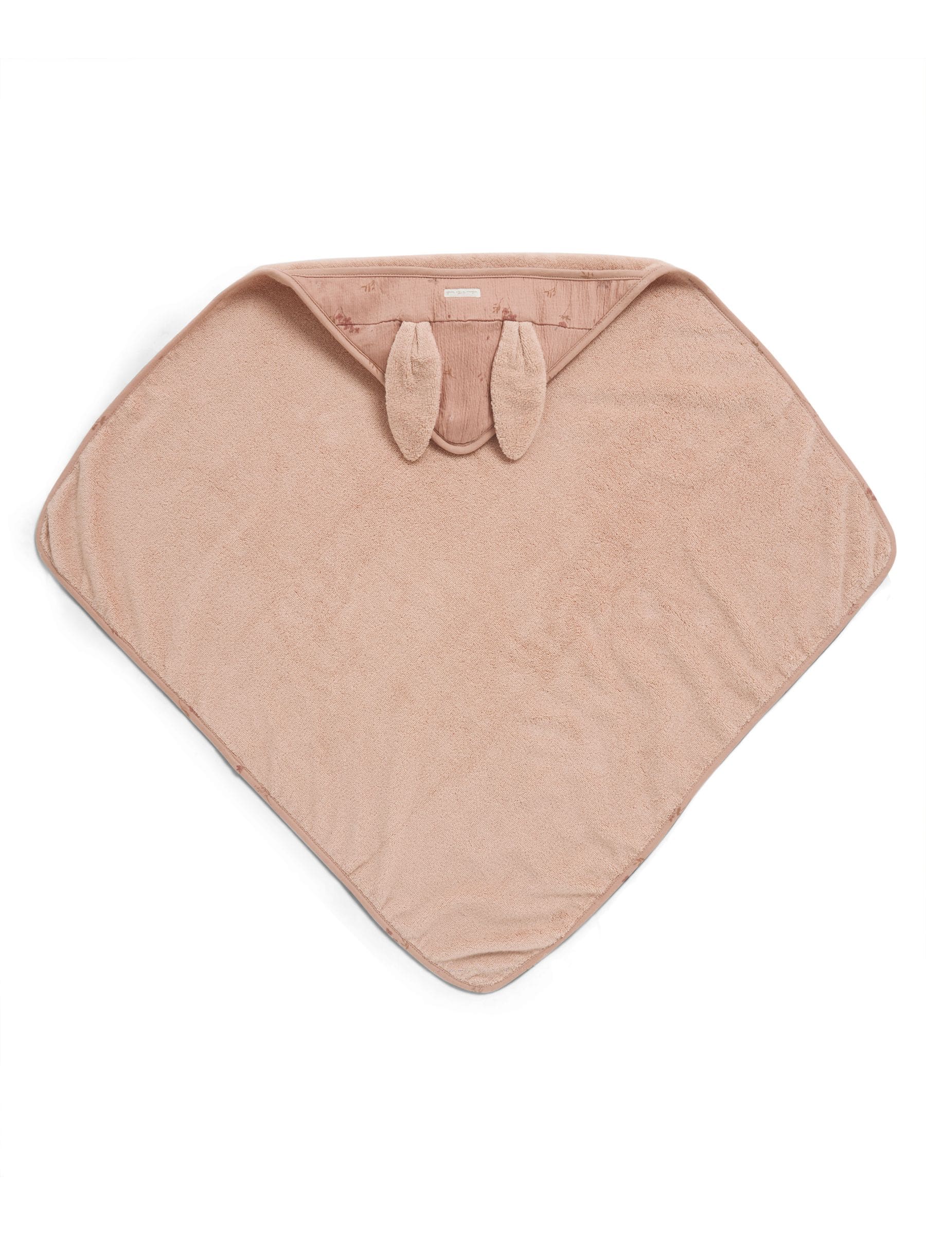 Mamas & Papas pink wildflower hooded towel 75x75cm, imported from the UK